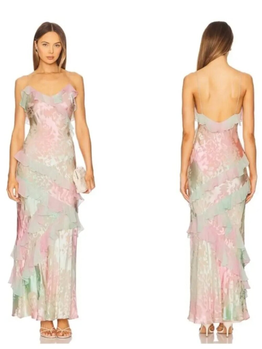 LoveShackFancy Rialto Ruffle Maxi Dress in Lilac Spring